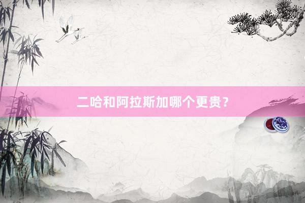 二哈和阿拉斯加哪个更贵？